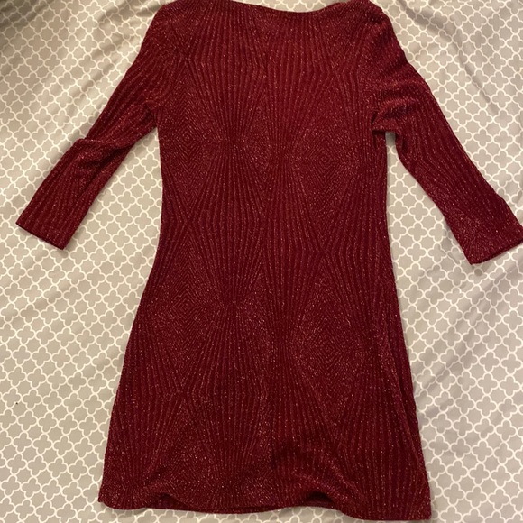 Burgundy Shimmery Dress - Picture 2 of 3